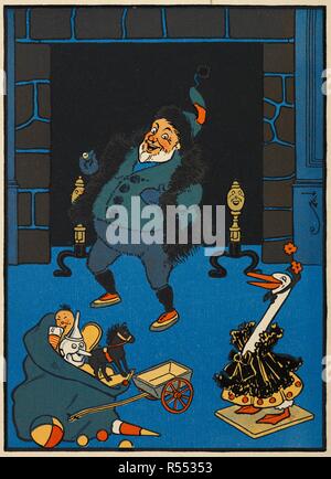 St. Nikolaus, die Weihnachtsgeschenke. [Ein Besuch von St. Nikolaus.] Denslow die Nacht vor Weihnachten... In einem Buch von W. W. Denslow, etc. London: T. Fisher Unwin, 1902 dargestellt. Quelle: 12805.w.66. Sprache: Englisch. Autor: Leason, Percy Alexander. Moore, Clement Clarke. Stockfoto