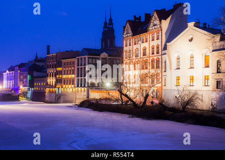 Alte Stadt von Oppeln in Odra. Oppeln, Opole, Polen. Stockfoto