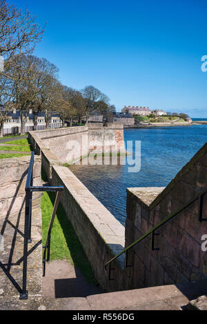 Berwick upon Tweed Wände, Wälle, Spaziergang, Fluss Tweed, North Northumberland, England, Großbritannien Stockfoto