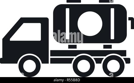 Benzin lkw-Symbol. Einfache Abbildung von Benzin Lkw vektor Symbol für Web Design auf weißem Hintergrund Stock Vektor