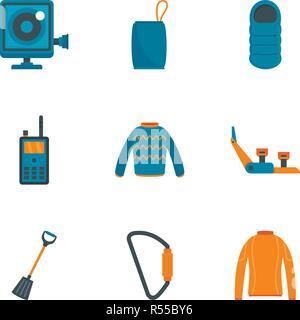Reisen Wandern Symbol gesetzt. Flache Set von 9 Reisen wandern Vector Icons für Web Design Stock Vektor