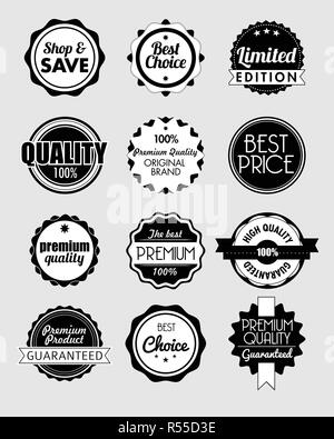 Satz von Vintage Verkauf und Promotion badges Stock Vektor