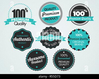 Satz von Vintage Verkauf und Promotion badges Stock Vektor