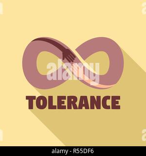 Toleranz Logo. Flache Darstellung der Toleranz vektor Logo für Web Design Stock Vektor