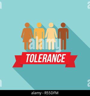 Menschen Toleranz Logo. Flache Darstellung von Menschen Toleranz vektor Logo für Web Design Stock Vektor
