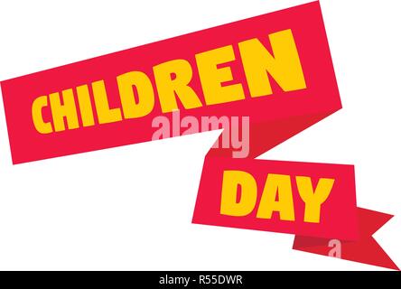 Kinder Tag banner Symbol. Flache Darstellung von Kindern Tag banner Vektor Symbol für Web Design Stock Vektor