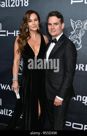 Ingrid Vandebosch und Jeff Gordon an der 2018 Engel Kugel an Cipriani Wall Street am 22. Oktober 2018 in New York City. Stockfoto