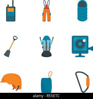 Klettern travel Icon Set. Flache Set von 9 Klettern reisen Vector Icons für Web Design Stock Vektor