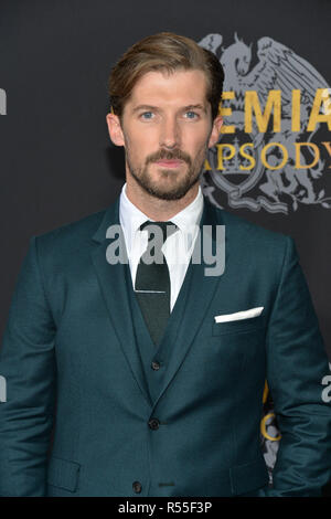 Gwilym Lee nimmt "Bohemian Rhapsody" New York Premiere auf dem Pariser Theater am Oktober 30, 2018 in New York City. Stockfoto