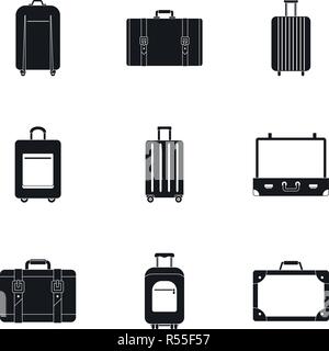 Reisetasche trolley Icon Set. Einfacher Satz von 9 Reisetasche trolley Vector Icons für Web Design auf weißem Hintergrund Stock Vektor