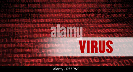 Virus Sicherheit Warnung Stockfoto