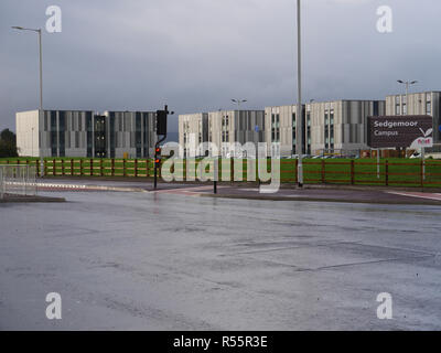 Atomkraftwerk Arbeiter unterkunft Sedgemoor Campus, Bridgwater, Somerset, Vereinigtes Königreich, Stockfoto