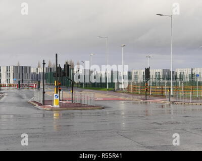 Atomkraftwerk Arbeiter unterkunft Sedgemoor Campus, Bridgwater, Somerset, Vereinigtes Königreich, Stockfoto