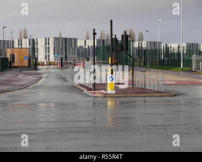 Atomkraftwerk Arbeiter unterkunft Sedgemoor Campus, Bridgwater, Somerset, Vereinigtes Königreich, Stockfoto