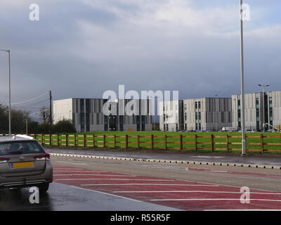 Atomkraftwerk Arbeiter unterkunft Sedgemoor Campus, Bridgwater, Somerset, Vereinigtes Königreich, Stockfoto