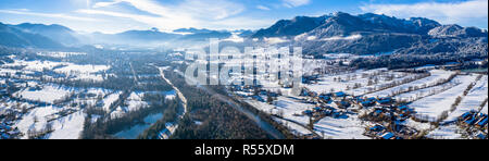 Brauneck Mountain in der Nähe von lenggries Isar Winter Deutschland Stockfoto