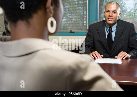 Interview Stockfoto