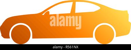 Auto Symbol - orange Gradient, 2d, isoliert - Vector Illustration Stock Vektor