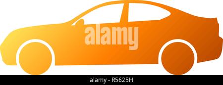 Auto Symbol - orange Gradient, 2d, isoliert - Vector Illustration Stock Vektor