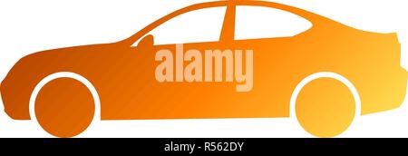 Auto Symbol - orange Gradient, 2d, isoliert - Vector Illustration Stock Vektor