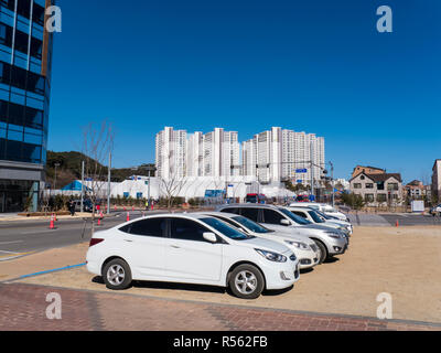 Olimpyc Dorf. Tainan City, South Korea. Februar 2018 Stockfoto