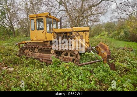 Alten Bagger Teile Stockfoto