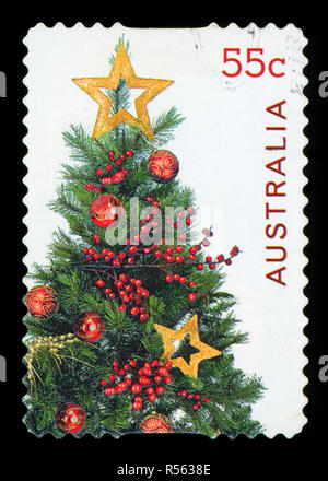 Australien - ca. 2011: Eine Briefmarke gedruckt in Australien zeigt Weihnachtsbaum ca. 2011 Stockfoto