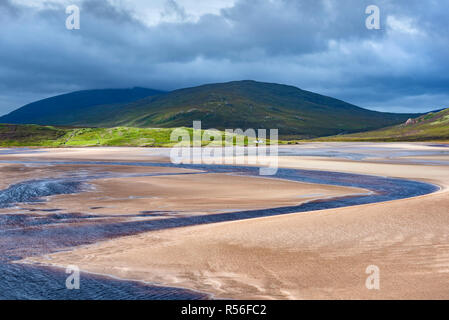 Strait Kyle von Durness bei Ebbe, Durness, Sutherland, Highlands, Schottland, Vereinigtes Königreich Stockfoto