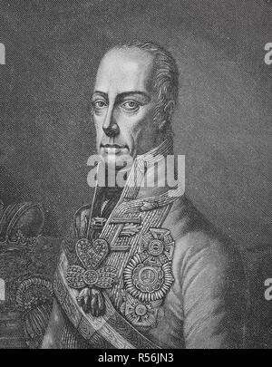 Franz Joseph Karl, geboren am 12. Februar 1768, Tod, das am 2. März 1835, Franz II., Kaiser des Heiligen Römischen Reiches Deutscher Nation Stockfoto