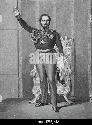 Friedrich Wilhelm IV. von Preußen, 15. Oktober 1795, 2. Januar 1861, bei der Eröffnung des ersten Vereinigten Ernährung am 11. März 1847 Stockfoto