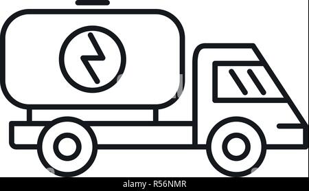 Eco Energie lkw-Symbol. Überblick Abbildung: eco Energie Lkw vektor Symbol für Web Design auf weißem Hintergrund Stock Vektor