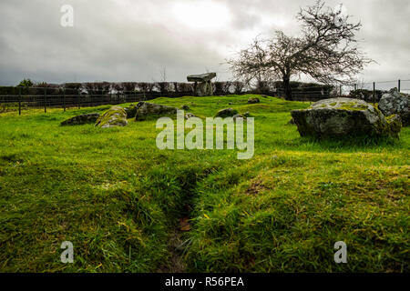 BallyKeel Dolmen und Kain am Ring der Gullion Gebiet von außergewöhnlicher natürlicher Schönheit Stockfoto