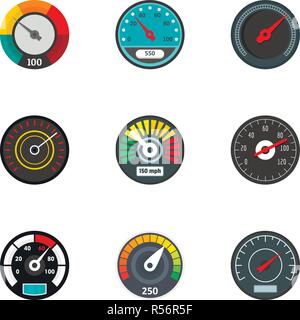 Auf das Symbol Dashboard festlegen. Flache Set von 9 dashboard Vector Icons für Web Design Stock Vektor