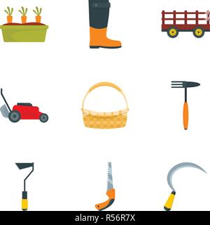 Garten Icon Set. Flache Set von 9 Garten Vector Icons für Web Design Stock Vektor