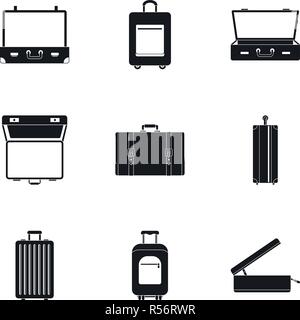 Tourismus Beutel Icon Set. Einfacher Satz von 9 Tourismus Beutel Vector Icons für Web Design auf weißem Hintergrund Stock Vektor