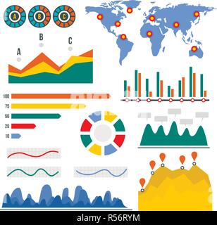 Visualisierung Infografik. Flache Abbildung: Visualisierung vektor Infografik für Web Design Stock Vektor