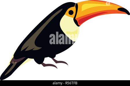 Toucan-Symbol. Cartoon von toucan Vektor Symbol für Web Design auf weißem Hintergrund Stock Vektor