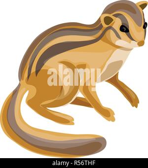 Chipmunk Symbol. Cartoon von chipmunk Vektor Symbol für Web Design auf weißem Hintergrund Stock Vektor