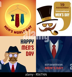 Mens tag Banner ist. Cartoon Illustration von mens Tag vektor Banner für Web Design Stock Vektor