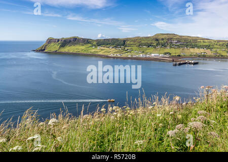 Uig Fährhafen, Isle of Skye, Innere Hebriden, Schottland, Großbritannien Stockfoto