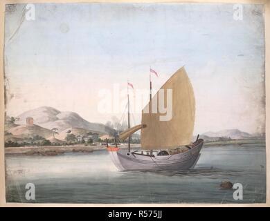 Ein großes Boot. 1800 - 1805. 40 Zeichnungen von Booten in einer Landschaft. Gouache; 14,75 von 18,75 ins. Keine Inschriften oder Beschreibungen diese Zeichnungen begleiten. Ursprünglich veröffentlicht in 1800 - 1805. . Quelle: Hinzufügen. Oder. 2008. Sprache: Chinesisch. Stockfoto