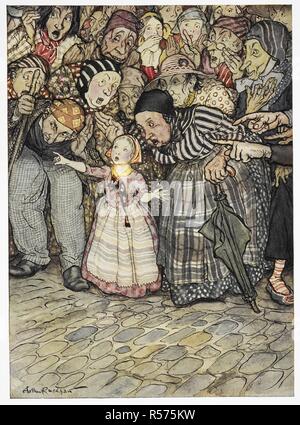 'Aber er hat nichts auf", sagte ein kleines Kind. Farbe Abbildung: zur Geschichte, "Des Kaisers neue Kleider". . Märchen... Mit Ill. von Arthur Rackham [und von ihm ausgewählte]. London: G.G.Harrap & Co., 1932. Quelle: C 194 b 161 gegenüber Seite 254. Stockfoto