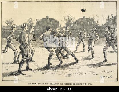 Die endgültige Bindung der Challenge Cup Wettbewerbe an Kennington Oval. Illustrierte Sporting und dramatische Nachrichten. London, 1882. Quelle: Illustrierte Sporting und dramatische Nachrichten. 01/02/1882 Seite 65. Autor: Dadd, S. T. Stockfoto