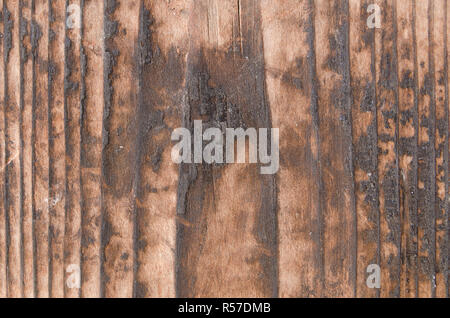 Verbranntem Holz Textur Farbe braun Stockfoto