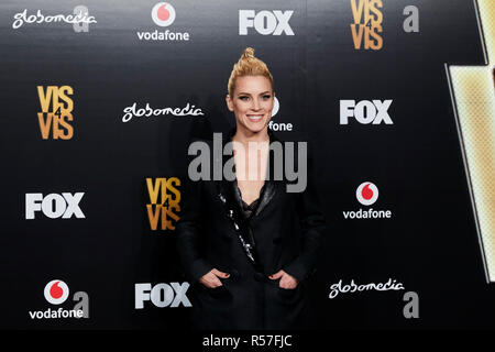 Maggie Civantos nimmt gegenüber der Saison 4 Premiere Callao City Lights Kino in Madrid. Stockfoto