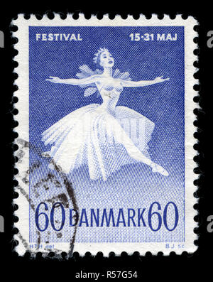 Briefmarke aus Dänemark in der dänischen Ballett und Musik Festival Serie aus dem Jahr 1962 Stockfoto