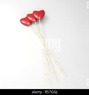 3D-Rendering von isolierten Zuckerstange Symbol auf sauberen Hintergrund Stockfoto