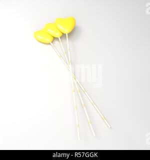 3D-Rendering von isolierten Zuckerstange Symbol auf sauberen Hintergrund Stockfoto
