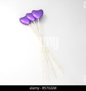 3D-Rendering von isolierten Zuckerstange Symbol auf sauberen Hintergrund Stockfoto