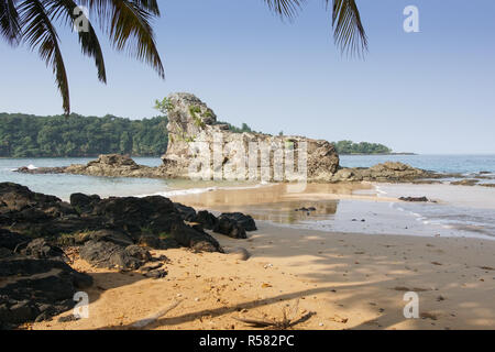 Praia coco auf der Insel Principe, Sao Tome und Principe Stockfoto